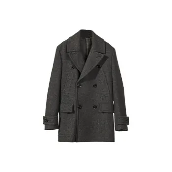 HERMES Coats Men Medium Gray