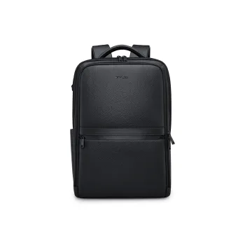 WilliamPOLO Cow Leather Backpack Men's Black/Blue