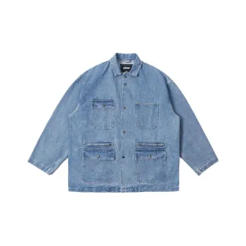 YKHD Denim Jacket Unisex Light Blue