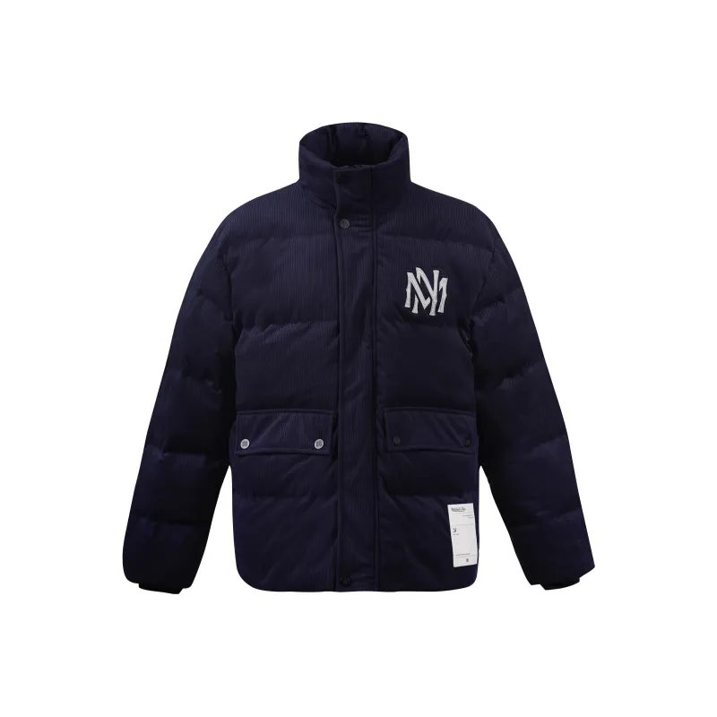 Mitchell & Ness Abstract Pattern Stand Collar Thickened Down Jacket Unisex Blue-0