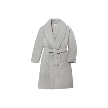 UGG All Gender Quade Quilted Robe Coats Unisex Gray