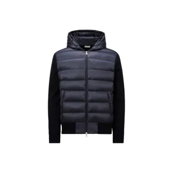 Moncler Knitted Zip Up Padded Hoodie