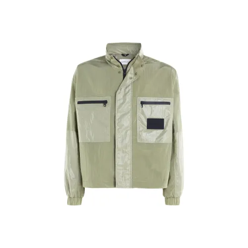 CALVIN KLEIN Jackets Coats Europe Version Men's Oil Green
