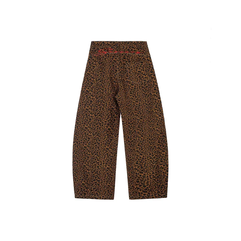 Libito Casual Pants Women's Leopard Print-1