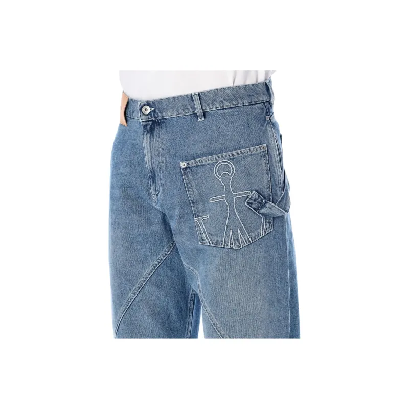 JW Anderson Logo Patch Twisted Jeans-4