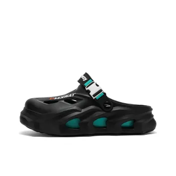 DEERWAY Clogs Men's Black Emerald Green