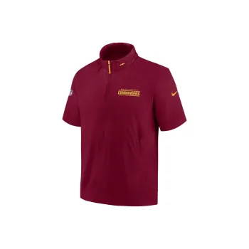 Nike Washington Commanders Sideline Coach Men's Nike Nfl 1/2-Zip Short-Sleeve Hooded Jacket