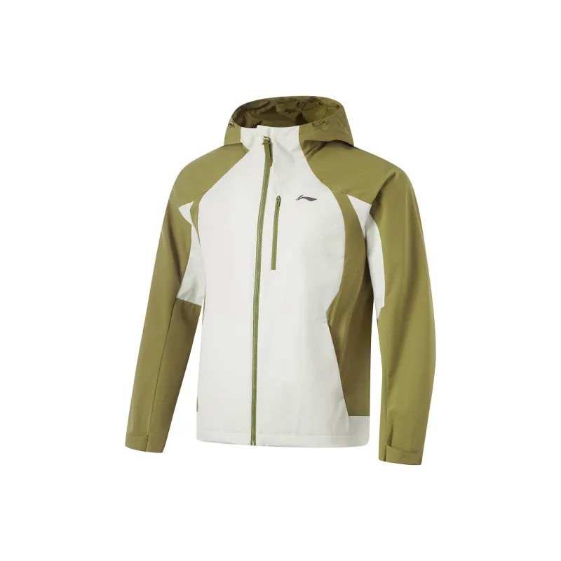 LiNing Fitness Series Durable Windproof Waterproof And Breathable Windbreaker Jacket Men's Wax Yellow/Lizard Umber-0