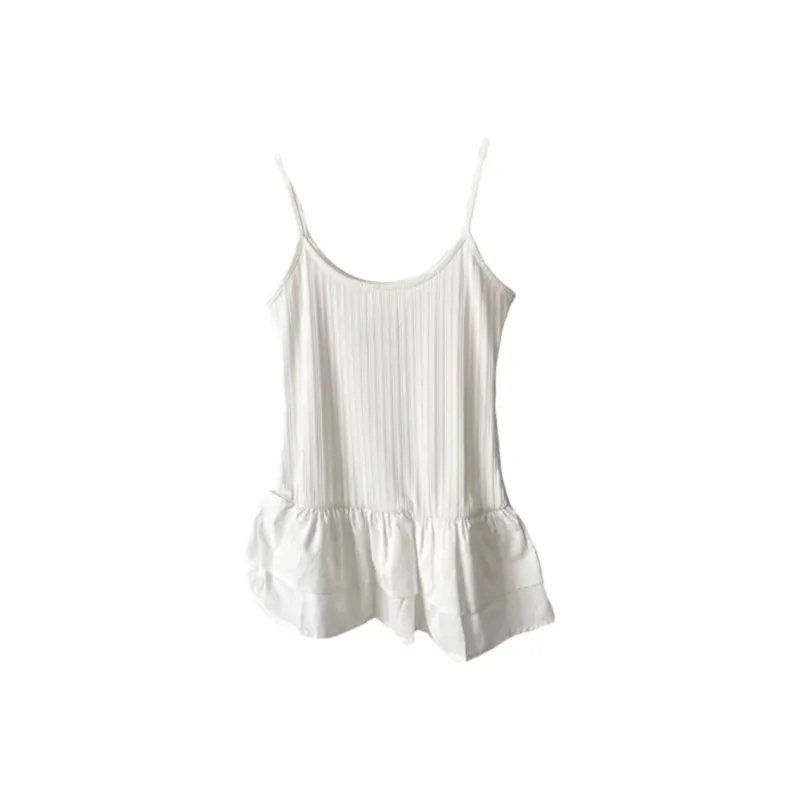Flowers In Water Tank Top Women's White-1