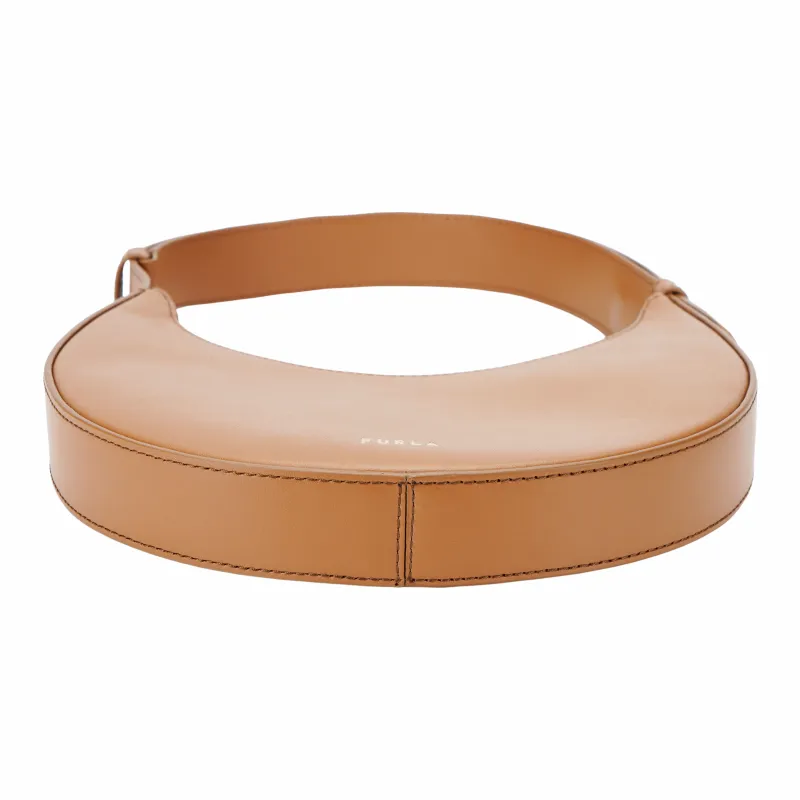 Furla Delizia Leather One Shoulder Handbags Mini Women's Tan-3