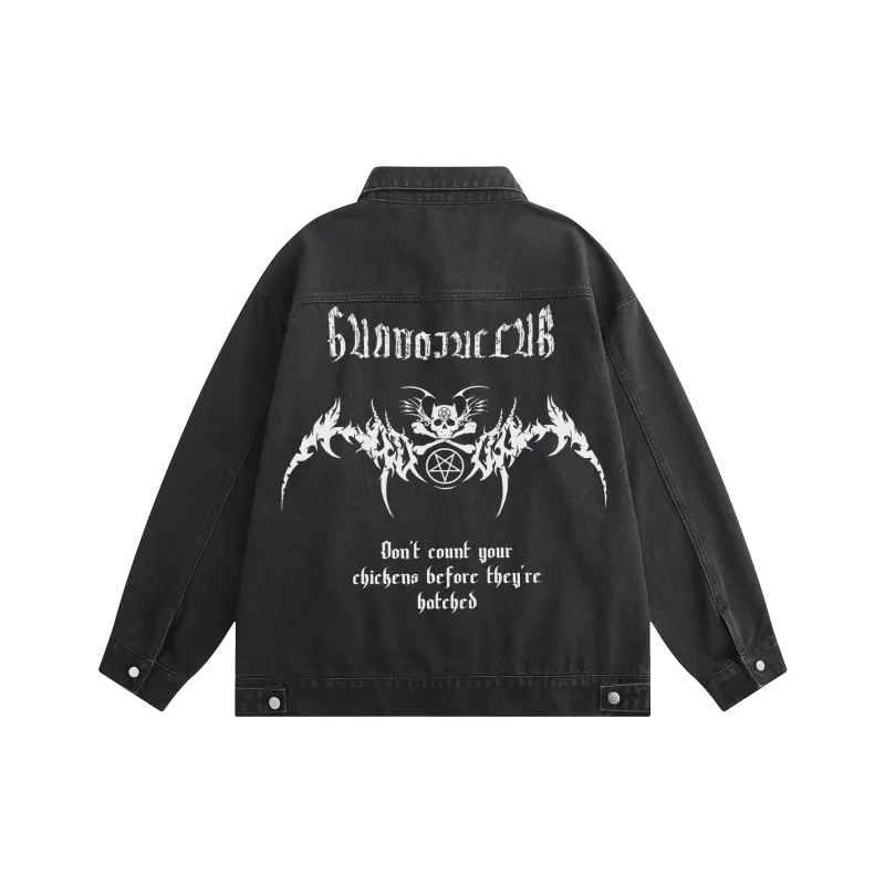 HUANQIU Denim Jackets Unisex-2