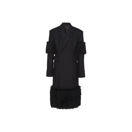 PRADA Coats Men Black