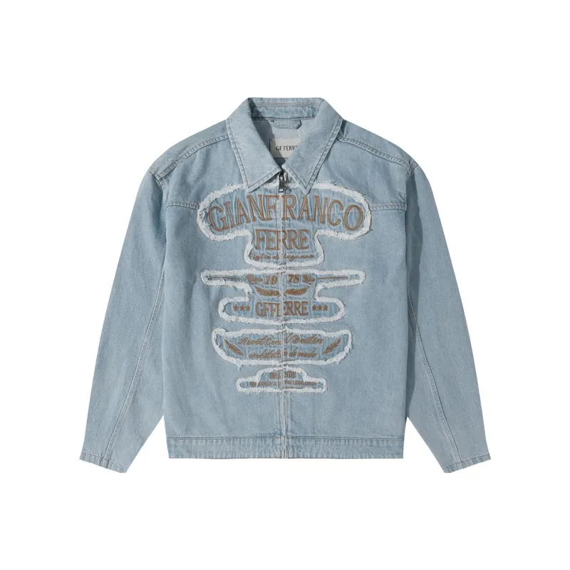 GF Ferré Denim Jacket Unisex Light Blue-0