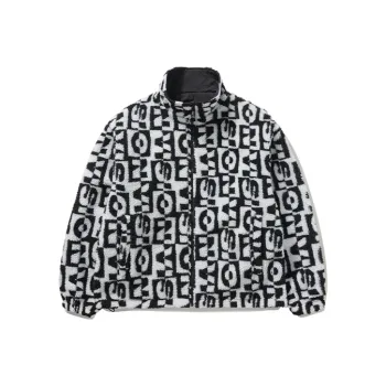 Vision Street Wear Velvet feel Coat Unisex Black White