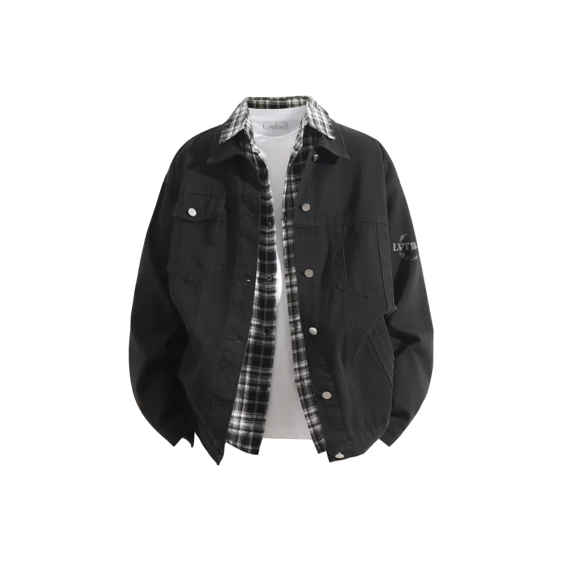LIVINGTOWN Denim Jacket Unisex Black-13