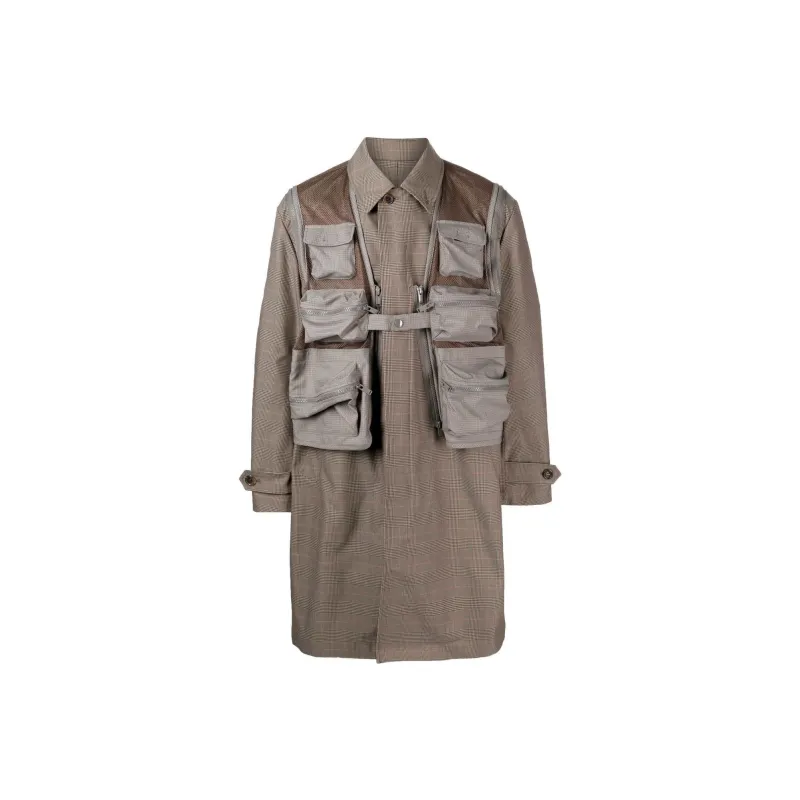UNDERCOVER Check pattern Patch pocket Coat-0
