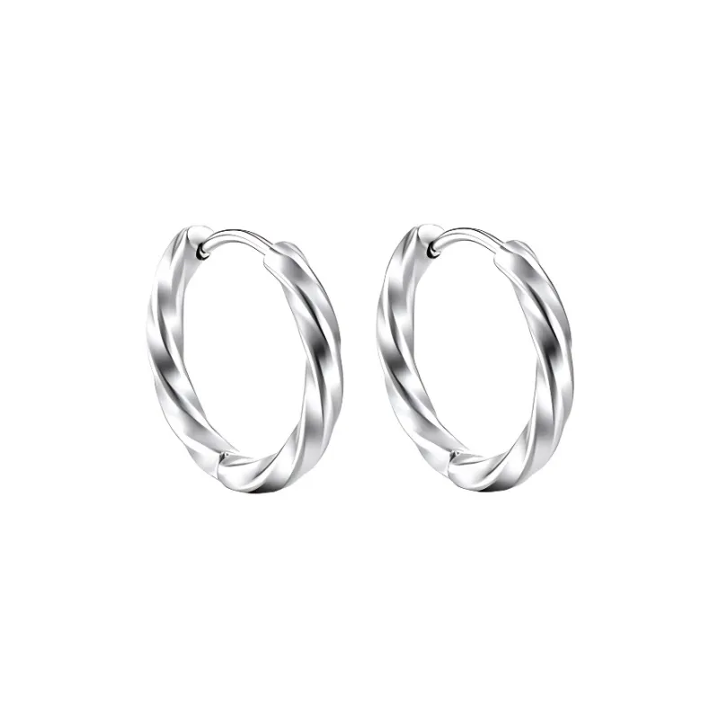 GUDUD Stainless Steel Earrings Unisex Gold/Silver-0