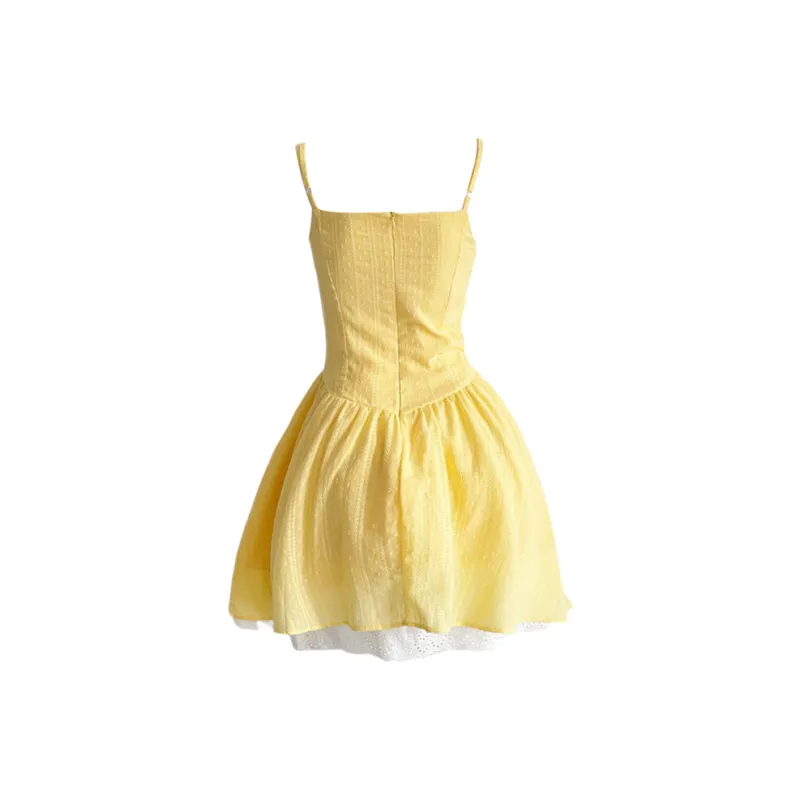 Udon House Slip Dress Women's Yellow-1