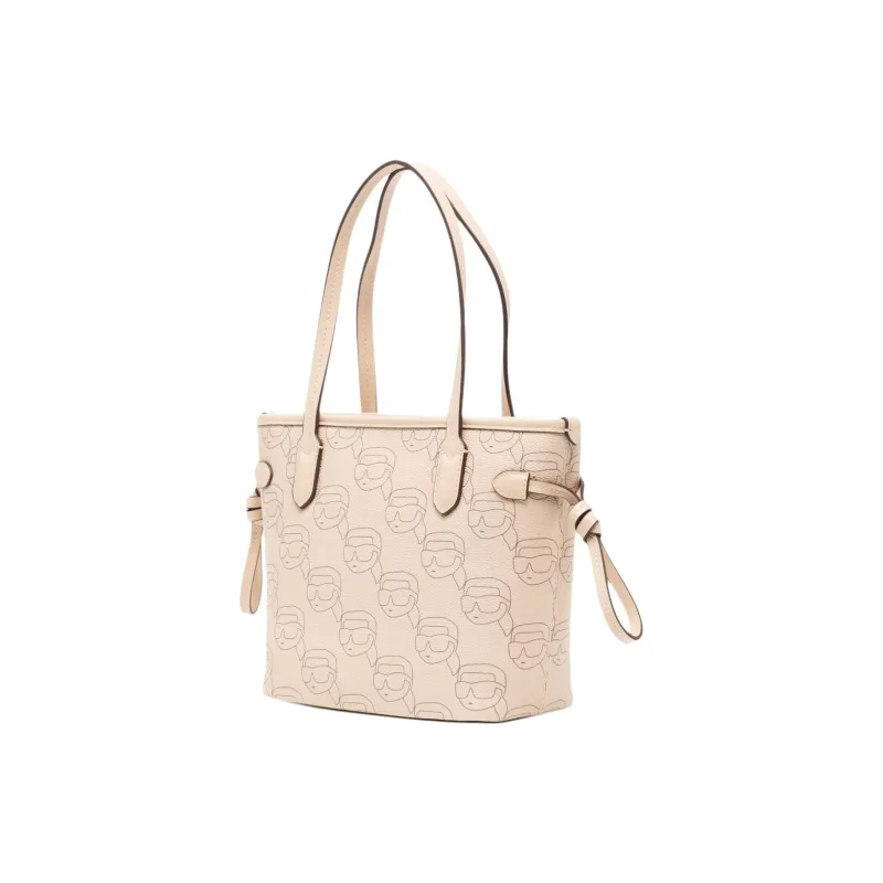 KARL LAGERFELD Polyurethane Shoulder Bag Women's Light Beige-1