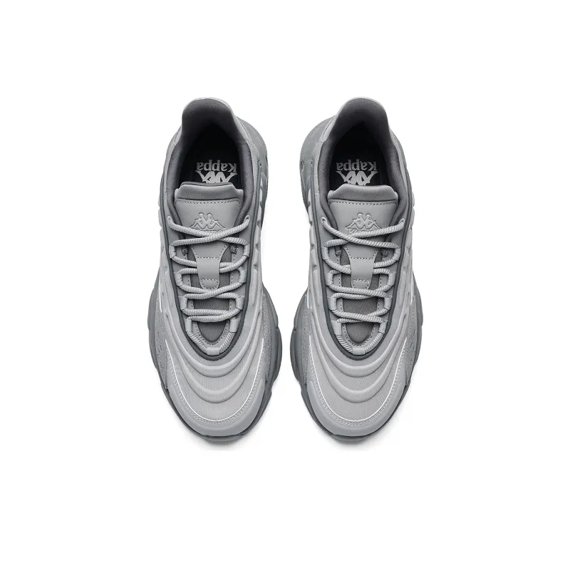 Kappa Anti-Slip Wear-Resistant Low-Top Chunky Sneakers Men's Shark Gray-3