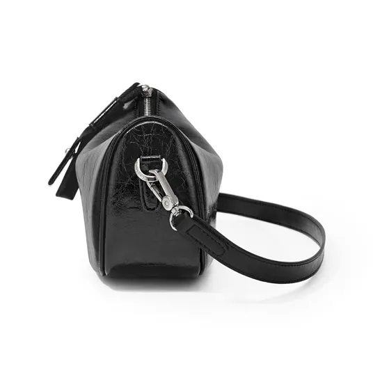 CinvaiKrose Synthetic Leather Shoulder Bag, Crossbody Bag New Moon Dumpling Bag Trumpets Women's Ecru/Black-11