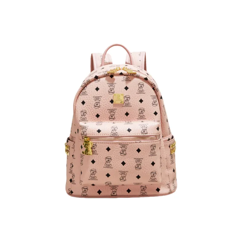 Yalu PU Backpack Regular Women's Black/Beige/Pink/Brown-0