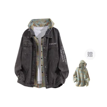 FASTFISH Denim Jacket Unisex Gray