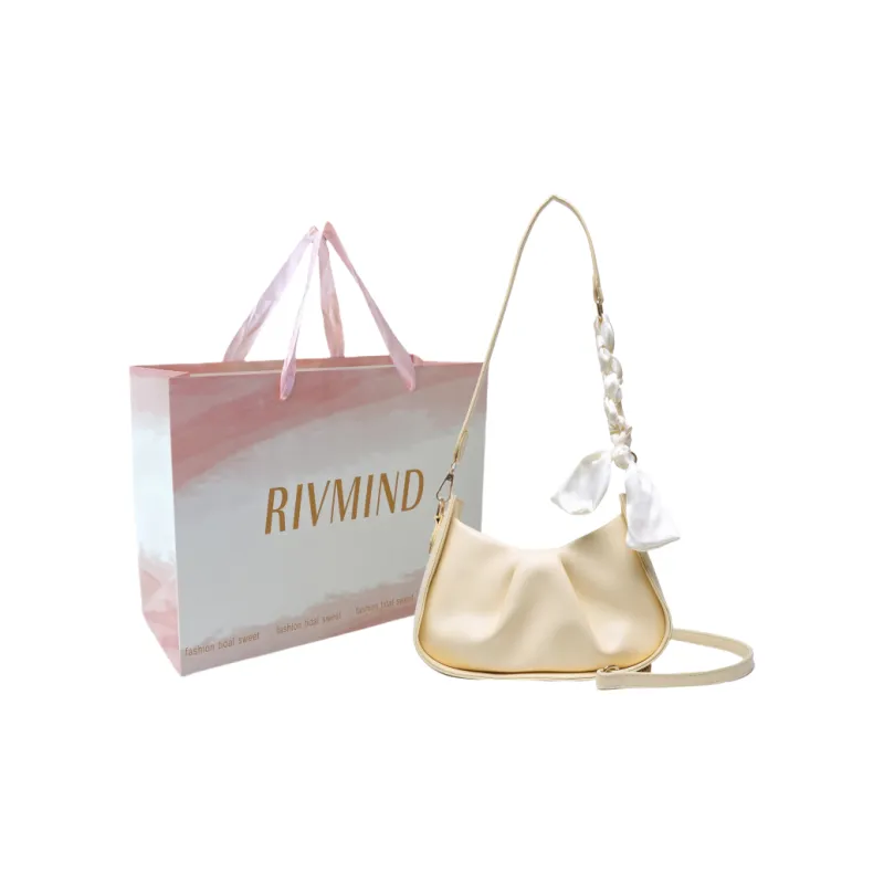 RIVMIND PU Shoulder Bag, Crossbody Bag Regular Women's White/Black/Yellow/Green-9