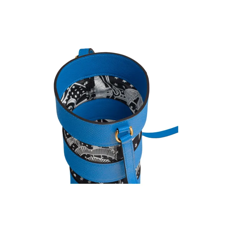 HERMES AVECSOIE IN THE POCKET Crossbody Bags Sambal Blue & Dusty Gray-3