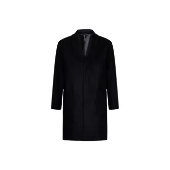 CK/Calvin Klein Relaxed Wool Blend Coat Coats Men's Black