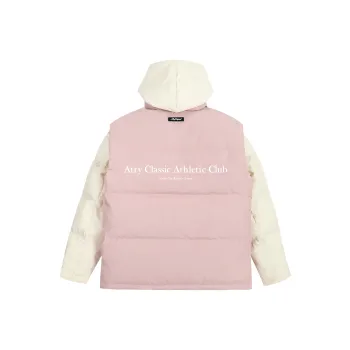 Atry Alphabet Slogan Series Puffer Jacket National Trend Minimalist Style Unisex Cold-Resistant Coat Unisex