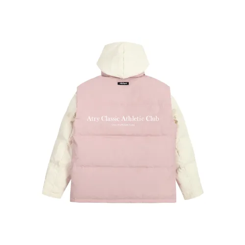 Atry Alphabet Slogan Series Puffer Jacket National Trend Minimalist Style Unisex Cold Resistant Coat Unisex