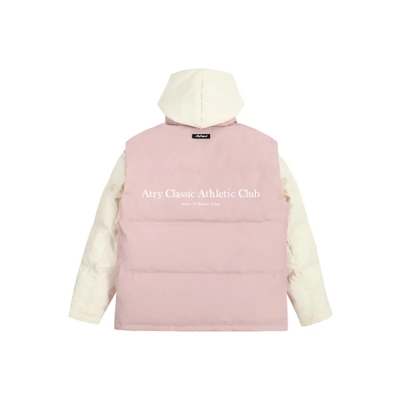 Atry Alphabet Slogan Series Puffer Jacket National Trend Minimalist Style Unisex Cold Resistant Coat Unisex-0