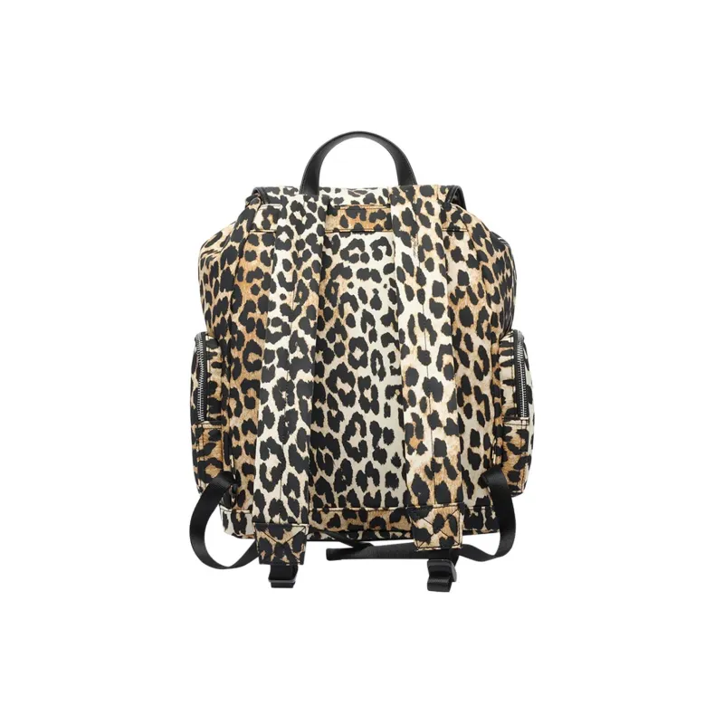 GANNI Nylon Backpack Women's Brown & Black-2