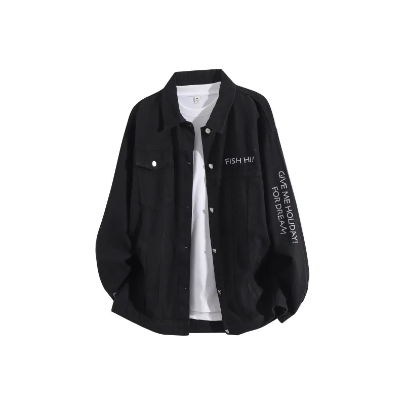 FASTFISH Denim Jacket Unisex Black-0