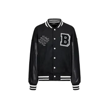BONELESS Baseball Jacket Unisex Black