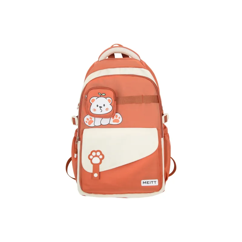 OUZIHUANG Nylon Backpack Regular Unisex Black/Purple/Red/Coffee/Orange-16