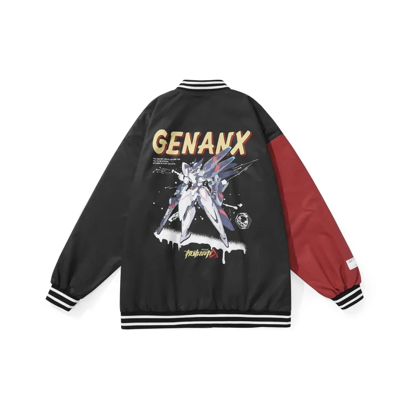 GENANX x JIDONGDUSHIAERFA LIANMINGKUAN Baseball Jacket Unisex-0
