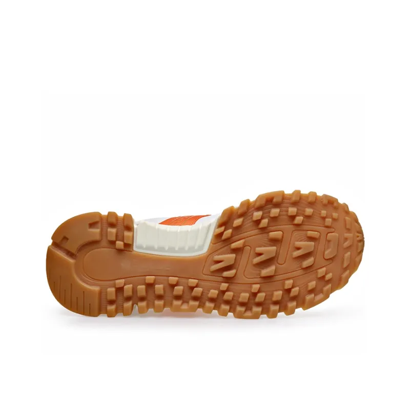 Romon Cushioning And Breathable Low Top Casual Shoes Men's White Orange-4