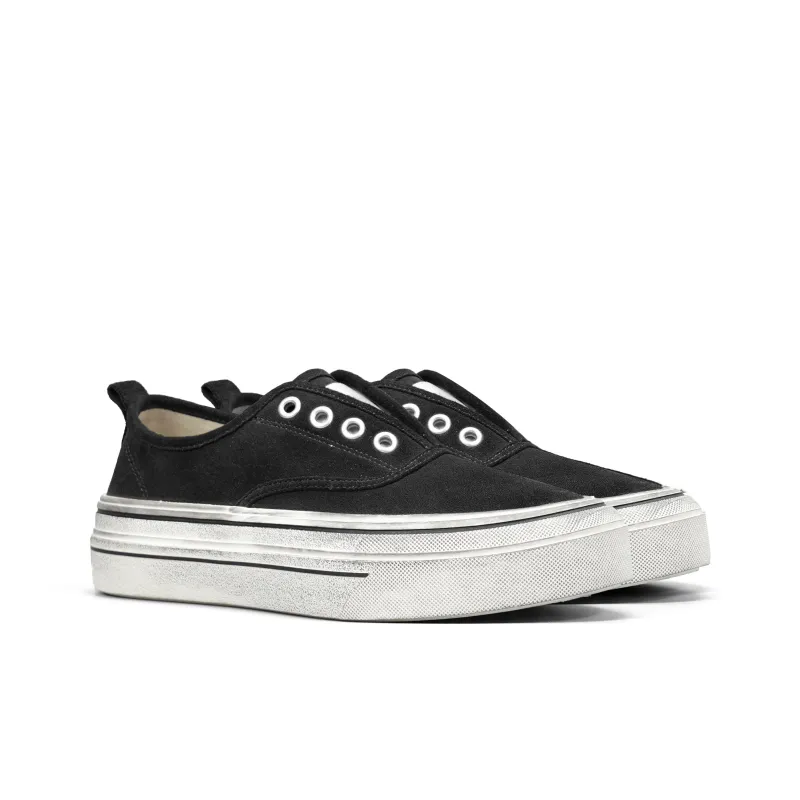 CROOKED CARD Slip Resistant Height Increasing Abrasion Resistant Low Top Skateboard Shoes Women's-16