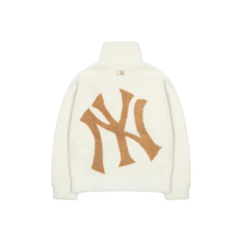 MLB New York Yankees Velvet Jackets Unisex Cream