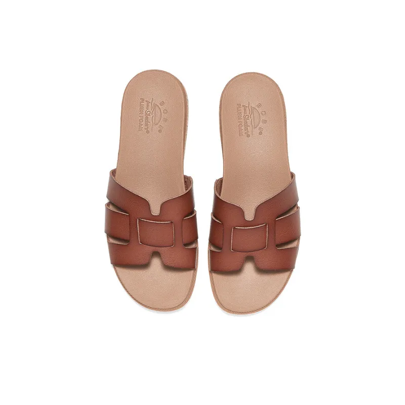 Skechers Slip Resistant Abrasion Resistant Slide Slippers Women's Brown-2