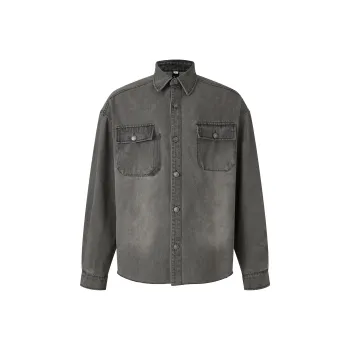 PEDLOR Denim Jacket Unisex Washed Black