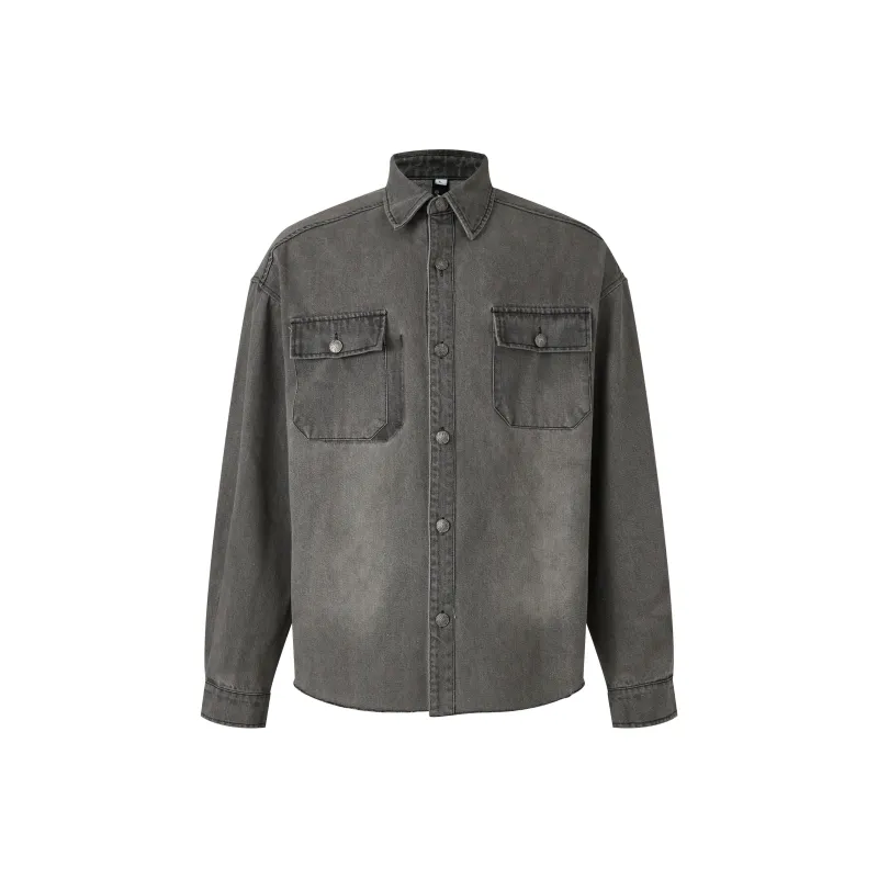PEDLOR Denim Jacket Unisex Washed Black-0
