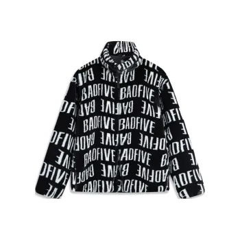 LiNing Badfive Velvet feel Coat Men's Black All Over Print