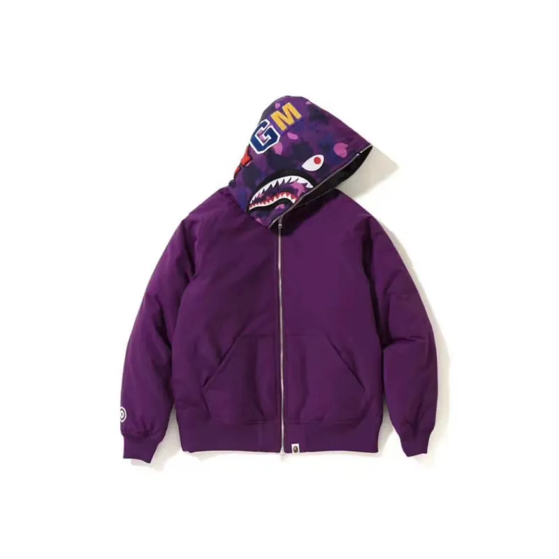 A BATHING APE Down Jacket Unisex Purple-0