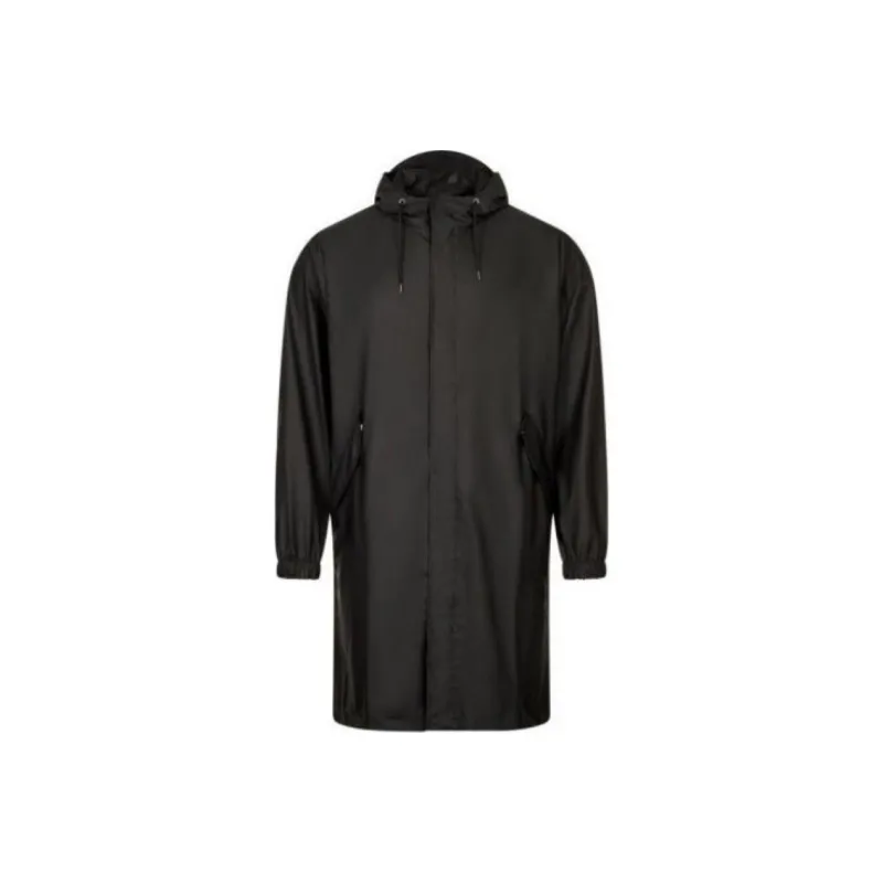 Rains Drawstring Long Sleeved Hooded Coat-0