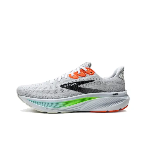 Brooks Anti Slip Wear Resistant Low Top Marathon Running Shoes Men's Gray