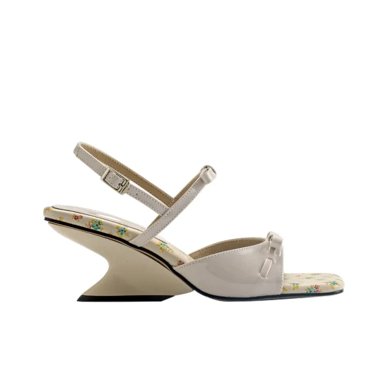 Wonderful Couple Small Floral One Strap Sandals 6.5cm Women's-6