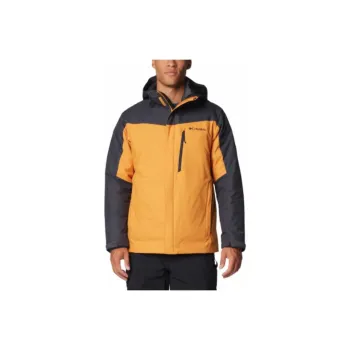 Columbia Waterproof And Breathable Warm Windbreaker Jacket Men's Orange Yellow